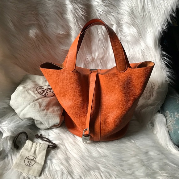 Hermes Handbags - Hermes Clemence Picotin Lock GM Bag